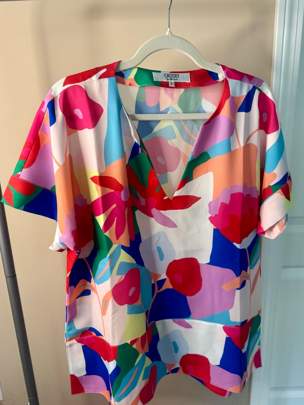 CROSBY by Mollie Burch Judy Tunic in color Happy Paradise Great Condition